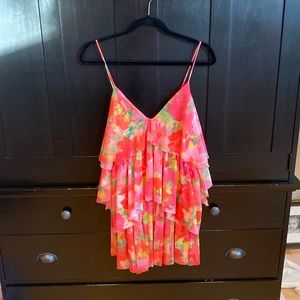 Zara brand new size, small strappy , floral, pink dress